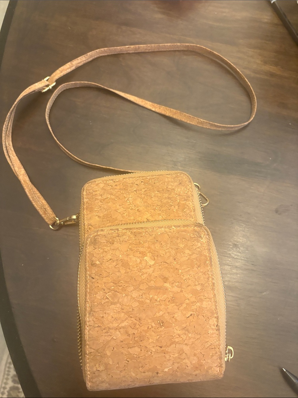 Cork Crossbody Phone Bag - Natural Cork